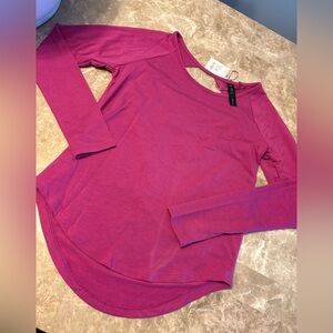 NWT YogaLicious Pink Long Sleeve Top